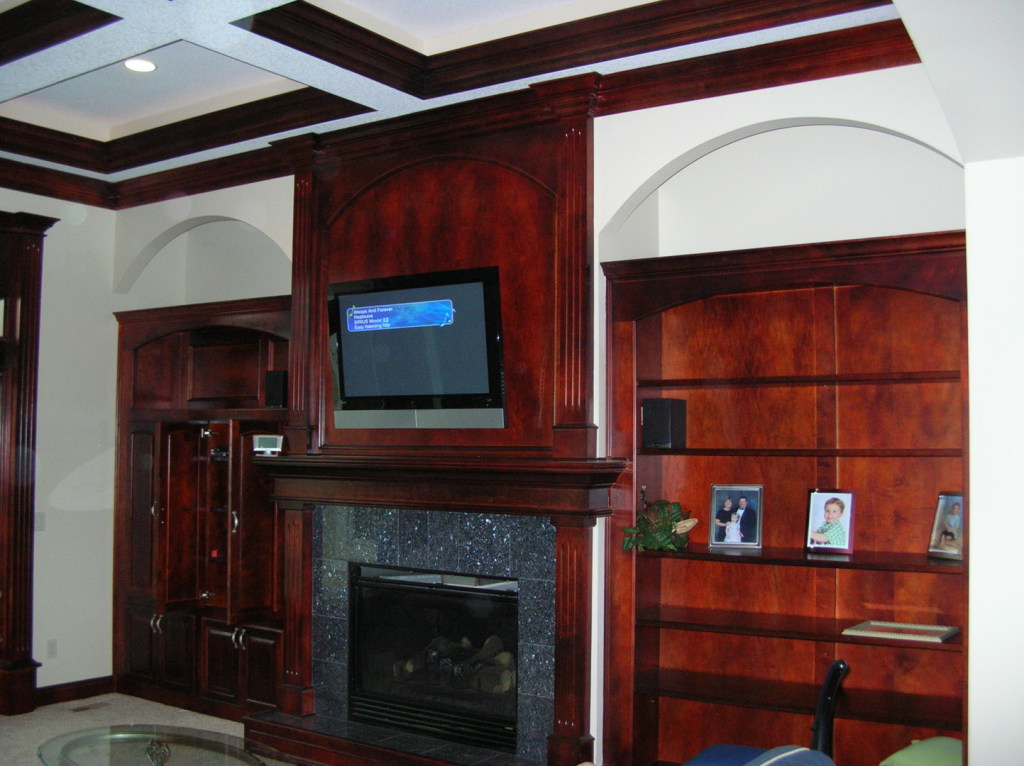 Fireplace with built-in